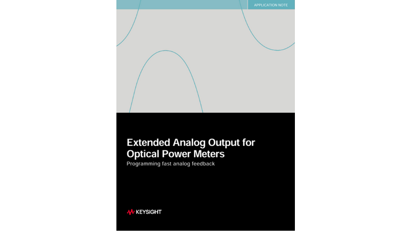 Extended Analog Output for Optical Power Meters